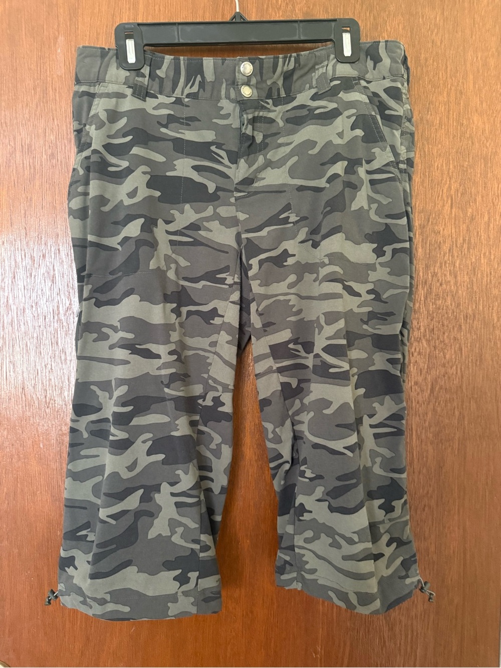 Columbia Green and Black Camo Shorts with Drawstring